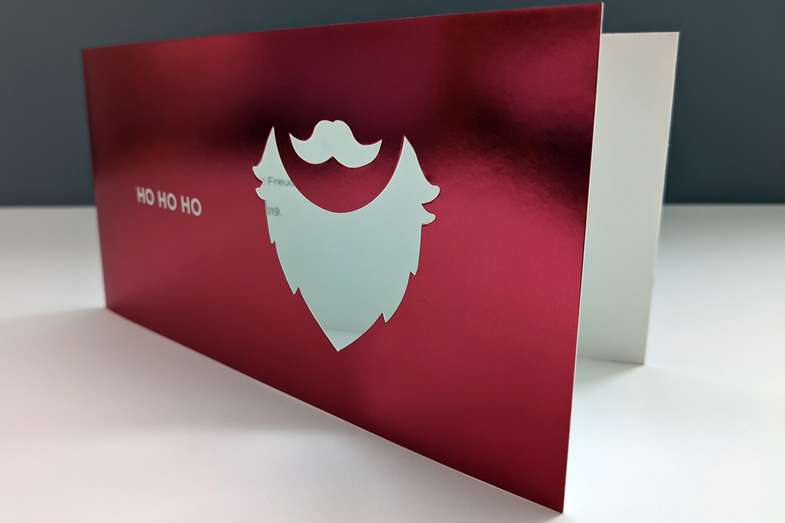 Karte mit Stanzung Chromolux Karte mit Stanzung Chromolux