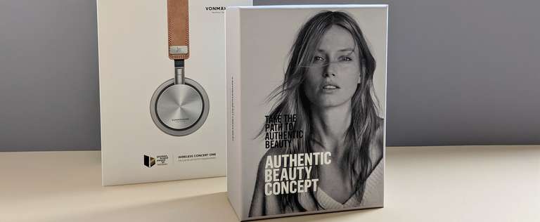 Hersteller Kartonagen Magnetverschluss Zwei Kartonagen mit grauem Hintergrund - Hersteller Kartonagen Magnetverschluss