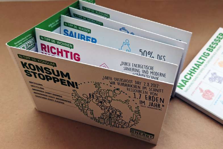 Nachhaltiger Postkartenleporello Nachhaltiger Postkartenleporello