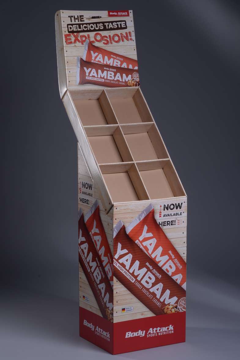 Sechs-Fächer-Bodendisplay - 1/4 CHEP-Palette