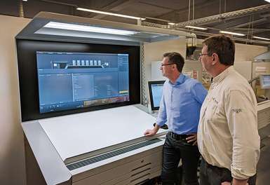 Neue Druckmaschine von Langebartes + Jürgens Hamburg GmbH