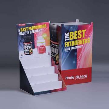 Thekendisplay mit Treppe