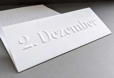 Klappkarte mit Prägung von Langebartes + Jürgens Hamburg GmbH