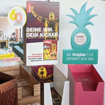 Verschiedene Zeitschriften Displays