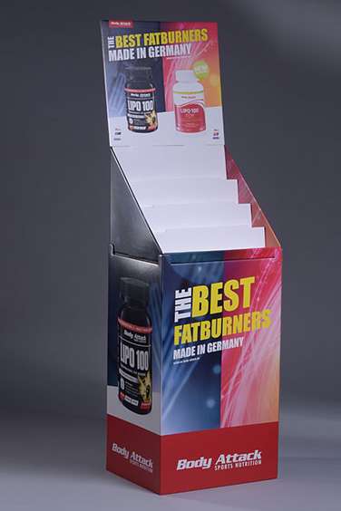 Bodenaufsteller für Body Attack mit Treppe