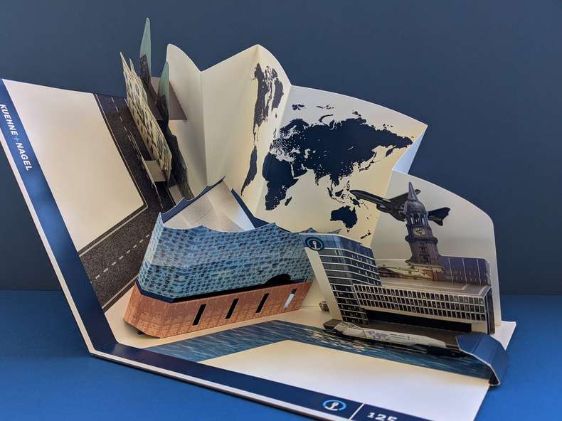 Karte mit Pop-Up