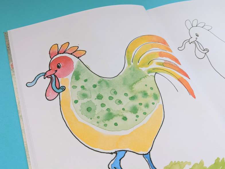 Malbuch aus Offsetpapier