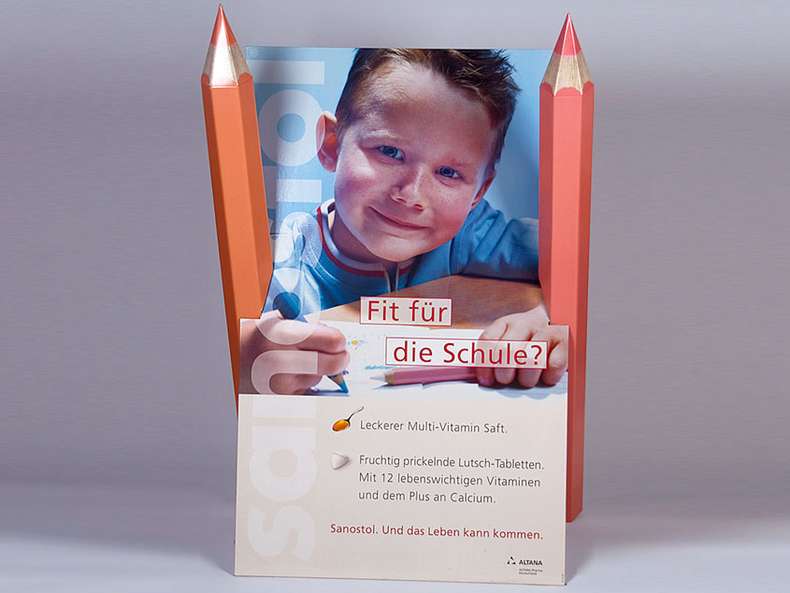 Bodenaufsteller für Sanostol