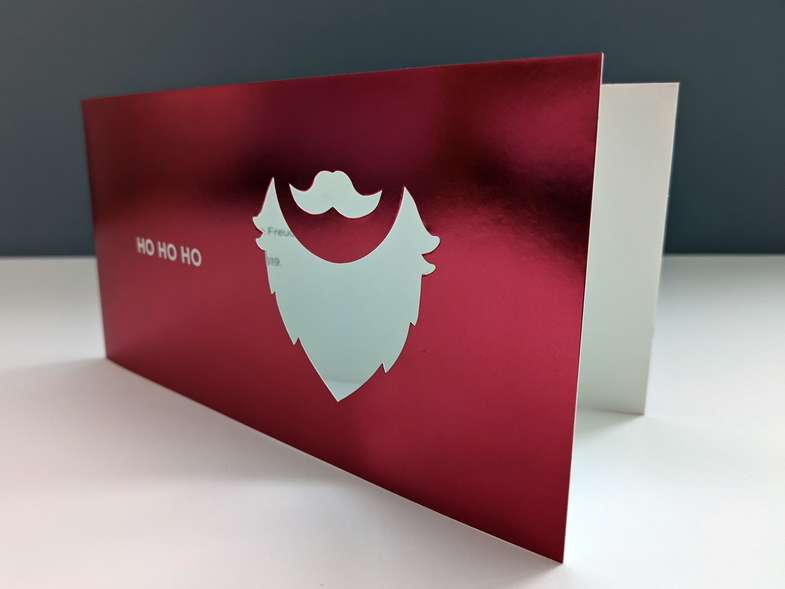 Karte mit Stanzung von Langebartels+Jürgens Hamburg GmbH