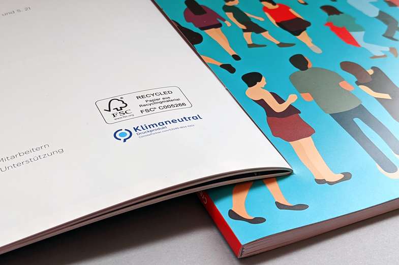 Ausschnitt Geschäftsbericht, Nachhaltigkeit - Drucksache Hamburg