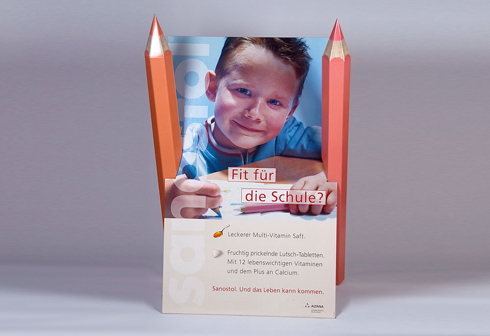 Bodenaufsteller für Sanostol